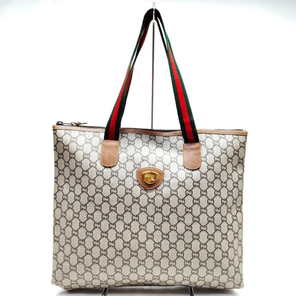 Gucci Authentic EUC GG Plus Canvas Coated Tote Bag